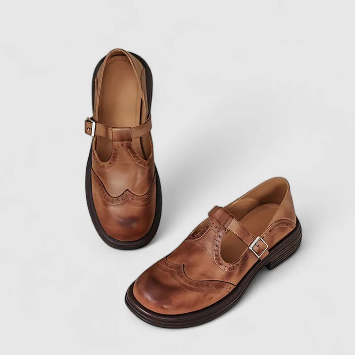 Outdoor Non-slip Leather T-Strap Women’s Shoes - Image 3