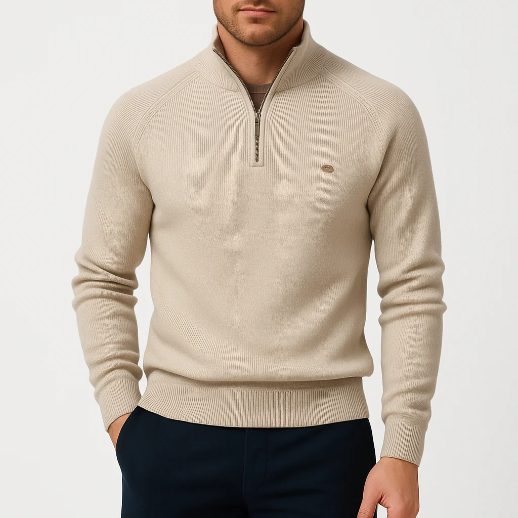 Cotton Zip Sweater - Image 3
