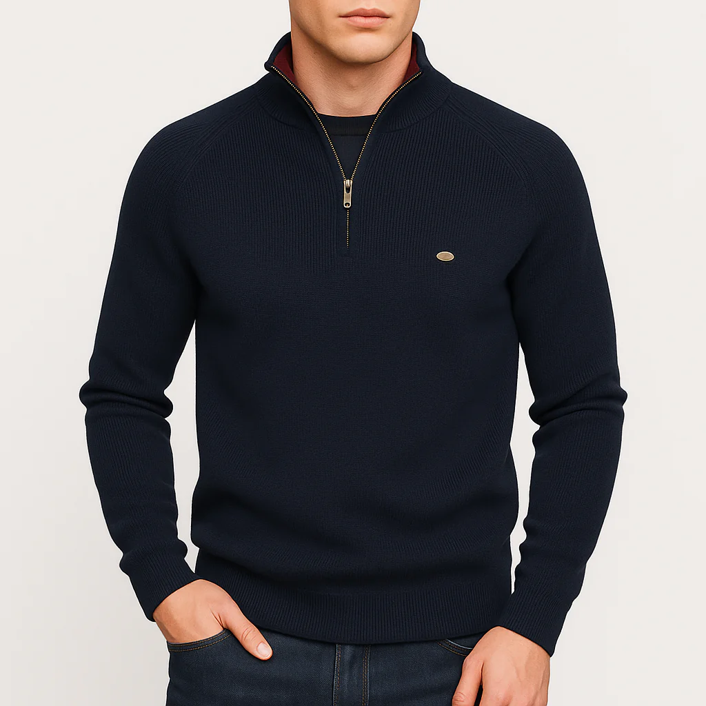 Cotton Zip Sweater - Image 5