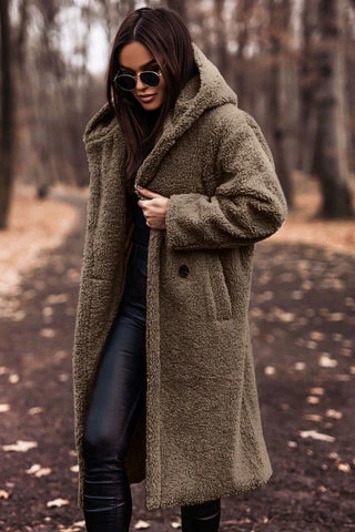 Women’s Long Hooded Winter Coat Elegant Cold-Weather Style - Image 4