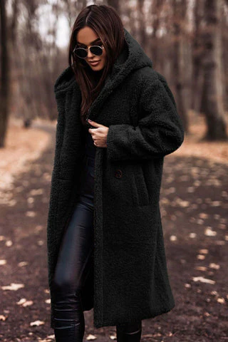 Women’s Long Hooded Winter Coat Elegant Cold-Weather Style - Image 6