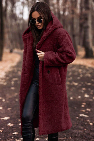 Women’s Long Hooded Winter Coat Elegant Cold-Weather Style - Image 7