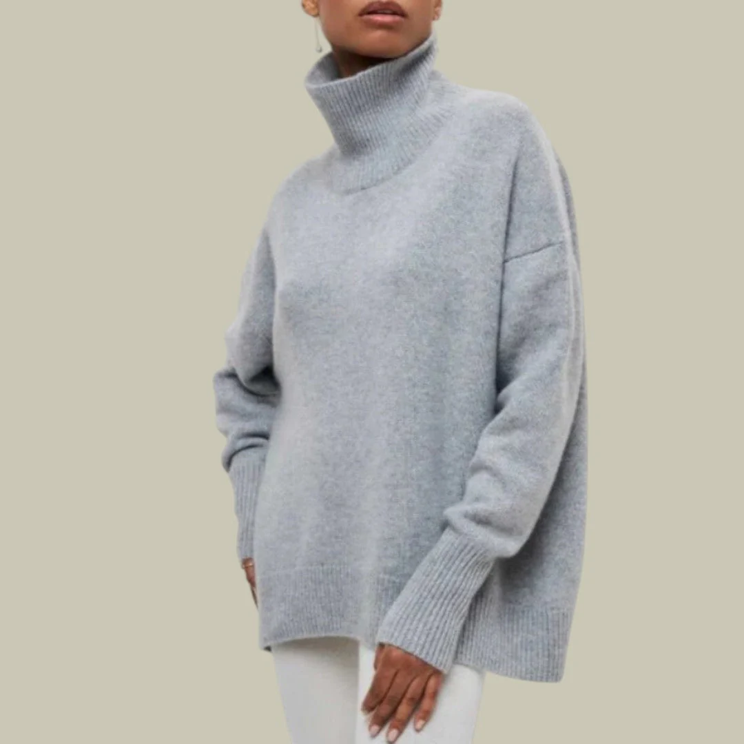 Women’s Loose Fit Winter Jumper Oversized Warm Turtleneck - Image 3
