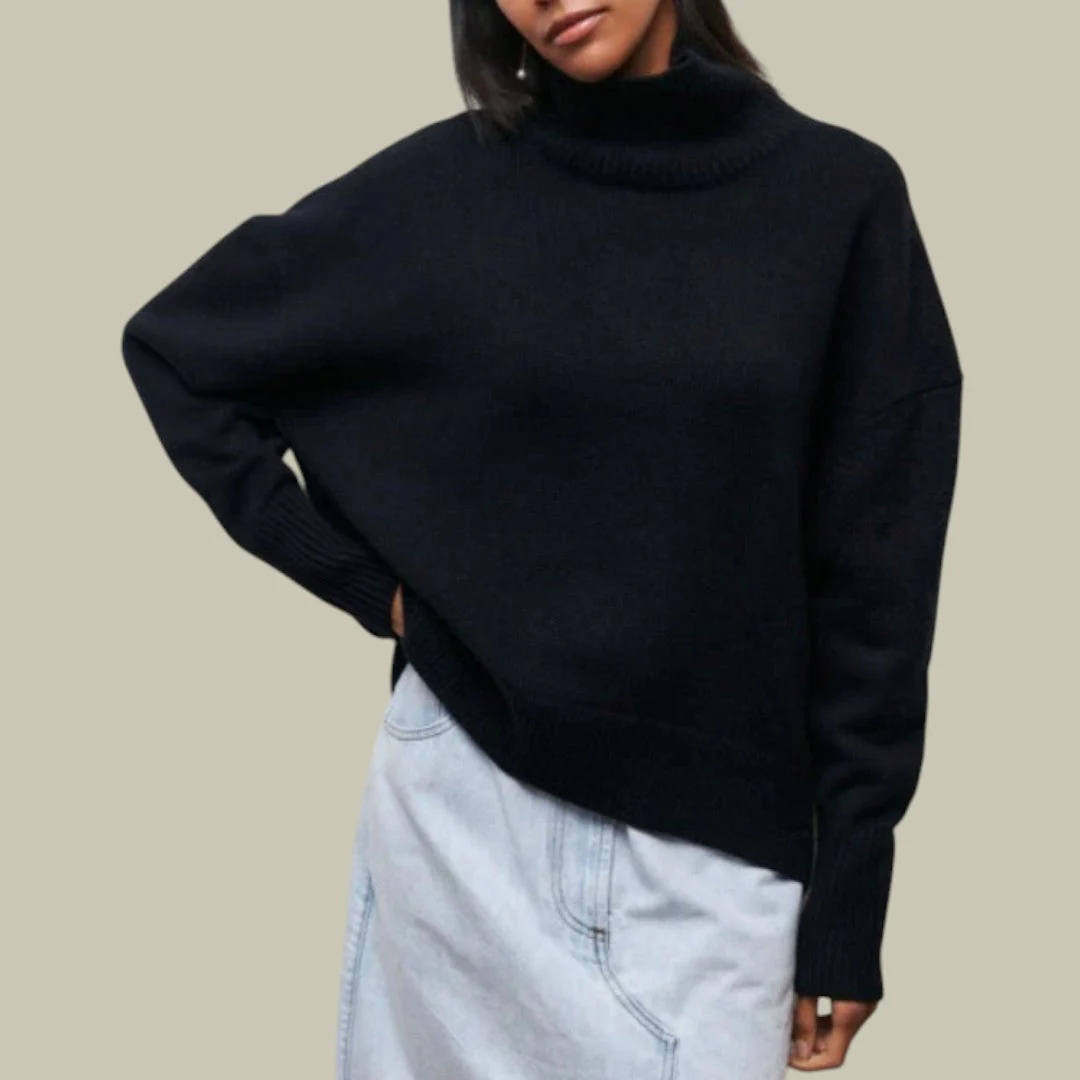 Women’s Loose Fit Winter Jumper Oversized Warm Turtleneck - Image 4