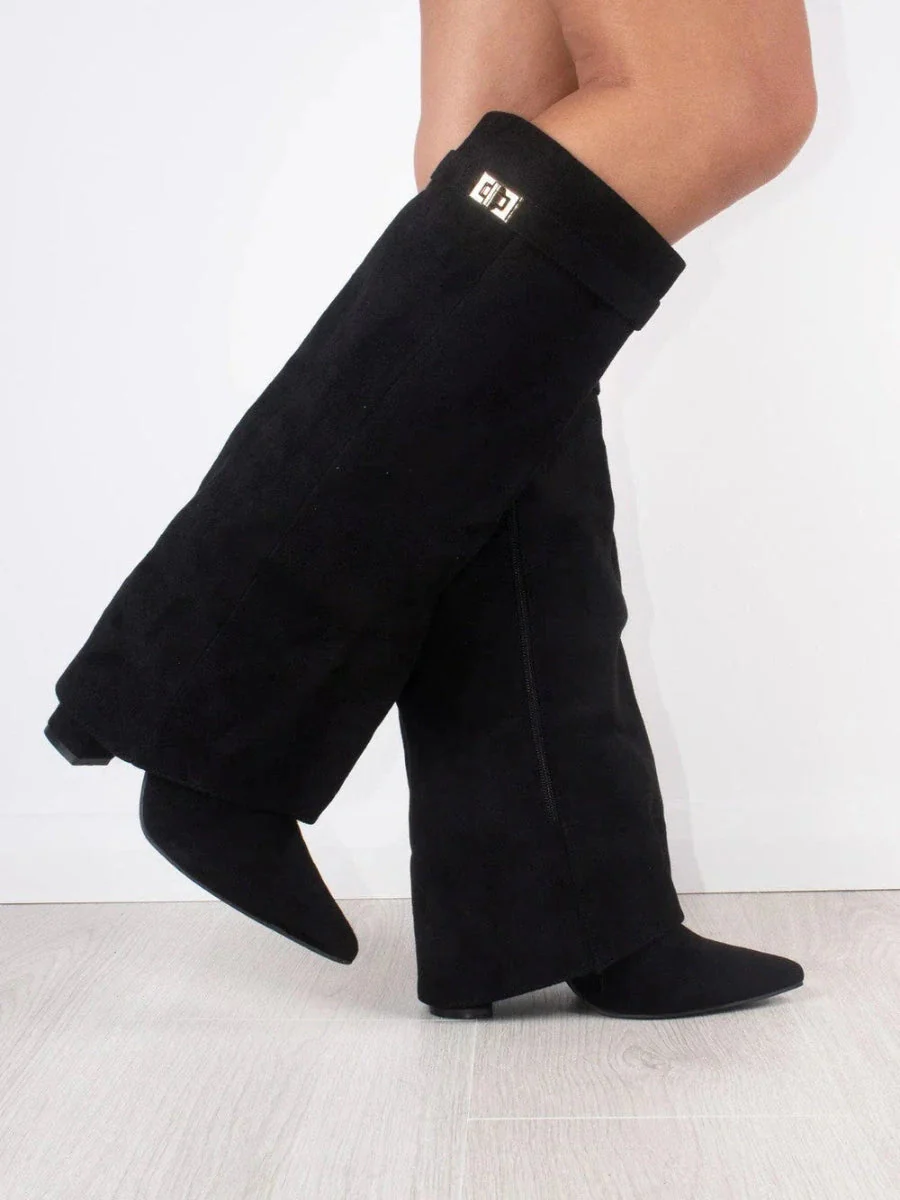 Women’s Outdoor Winter Buckle Thigh-High Boots - Image 3