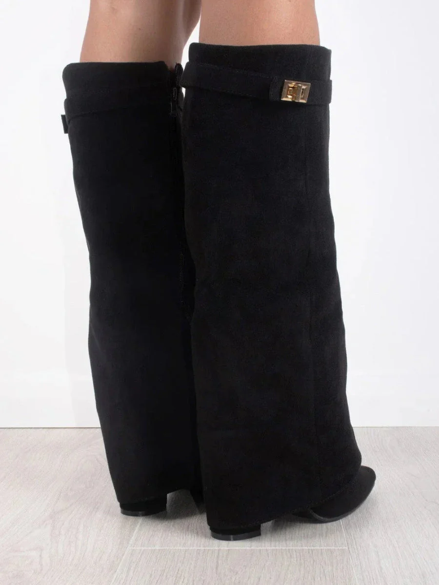 Women’s Outdoor Winter Buckle Thigh-High Boots - Image 5